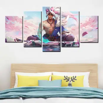 LOL Joc Postere Unforgiven Yasuo Spiritul Floare HD Dormitor Pictura pe Perete Artă Modernă Sală de Desen Decorativ