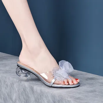FEDONAS Noi Dulce Fluture Nod Femei Sandale Pentru Fete Nunta Bal Ciudat Tocuri Pompe 2020 Pantofi de Vara pentru Femeie Tocuri Dimensiunea 34
