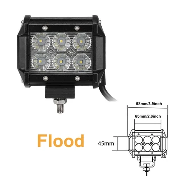 10buc 4 Inch 18W led-uri de conducere light 18W LED Bar Spot Inundații 12v 24v LED lumina de lucru bar 4x4 Pentru uaz niva 4x4