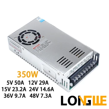 LONGWE 350W putere semnificativă Comutare de Alimentare Adaptor Transformator pentru LED-uri Amplificator de Putere S-350 5V 12V 15V 24V 36V 48V 215x115x50mm