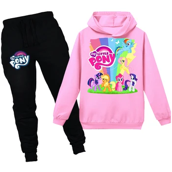 Primavara Toamna pentru Copii Little Pony Ariciul Îmbrăcăminte 2 buc Set Baieti Fete de Moda Bumbac Hoodies Harem Pantaloni Casual Costum de Jogging