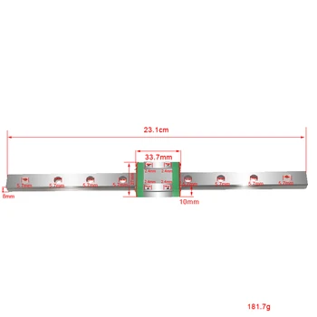 MEGA 2Sets MGN12 Liniar Feroviar 230mm liniar miniatură feroviar slide MGN ghidaj liniar pentru Imprimantă 3D KP3S