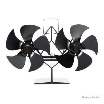 Noul Mini Căldură Alimentat Aragaz Ventilator Mic De 8 Blade Fan Eco Friendly Fan Liniștit Acasă Eficient De Distribuție A Căldurii