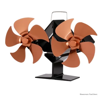 Noul Mini Căldură Alimentat Aragaz Ventilator Mic De 8 Blade Fan Eco Friendly Fan Liniștit Acasă Eficient De Distribuție A Căldurii