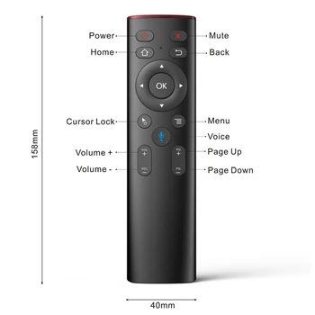 2.4 G Vocea Înlocuire Control de la Distanță Smart TV de Rețea Setde Cutie de Învățare Infraroșu Control de la Distanță pentru TV Android Dispozitiv