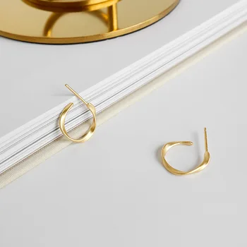 Flyleaf de Aur Mobius poftă de mâncare cerc Cercei Stud Pentru Femei 2018 Nouă Tendință Argint 925 Petrecere de Moda Bijuterii
