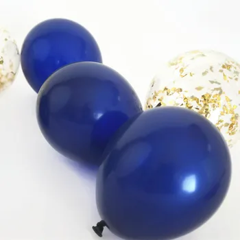 80buc Botez Ghirlanda Baloane Arcada Bleumarin si foita de Aur Balon Latex pentru Copil de Dus Creștinism Decor Petrecere