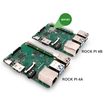 ROCK PI 4A V1.4 Rockchip RK3399 Cortex șase core SBC/Singur Computer de Bord Compatibil cu Raspberry Pi Display