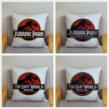 Jurassic Park Dinozaur Imprimare Arunca Pernă De Pluș Super Moale Pernele De Acoperire 45*45 Față De Pernă Canapea Decor Acasă Pernă Acoperă