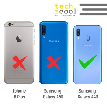 FunnyTech®Silicon de Caz pentru Samsung Galaxy A40 l textură de marmură design vers.1