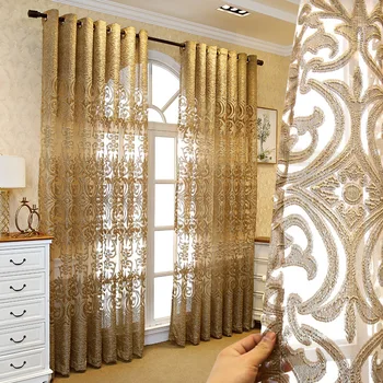 High-end de Lux în Stil European Brodate, Perdele pentru Living, Dormitor, Balcon Vilă Palatul de Aur Umbra Perdele