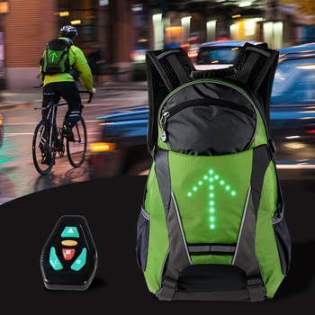 Lixada 18L Ciclism biciclete Biciclete Rucsac LED Lumina de Semnalizare Reflectorizante rucsac în aer liber Siguranță Noapte de Echitatie de Funcționare Camping