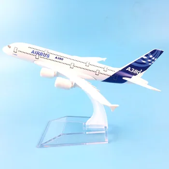 16cm Airbus A380 Avion de aeronave model de turnat sub presiune, metal model de avion de 1:400 A380 Avion avion model de jucărie transport gratuit