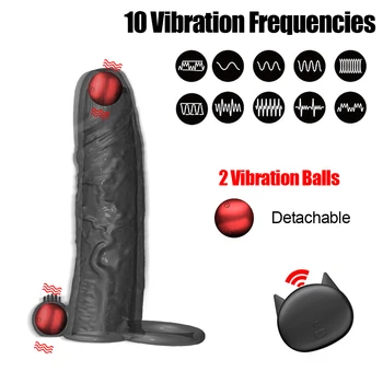 Adult Jucarii Sexuale Vibratoare Penis Prezervative Extindere Bărbați Reutilizabile Dick Prezervativ Penis Vibrator Maneca Jucarii Sexuale pentru Cupluri de Jucărie pentru Adulți
