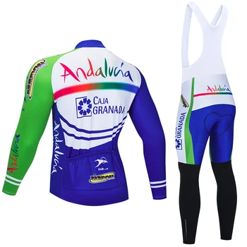 Andaluza ECHIPA de Ciclism jersey sport bike Pantaloni maneca Lunga MTB Ropa Ciclismo Quickdry BICICLETA Maillot Culotte Îmbrăcăminte