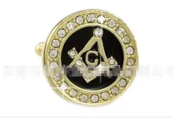 10pairs/lot de Lux Cristal de Aur Francmason Butoni Masonice Manșetă Link-uri Free Mason Bijuterii Butonul Bărbați Bijuterii Accesorii