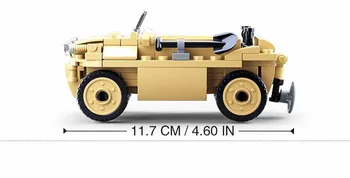 103Pcs Militare WW2 Amfibii Model de Masina Cărămizi Trupele Armatei Masina Playmobil DIY Blocuri Seturi de Jucării Educative pentru Copii