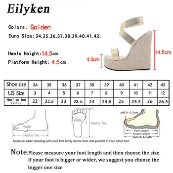 Eilyken Femei Elegante Pantofi Rochie de Moda din Piele PU Open Toe Slip-On Wedges cu toc Sandales Femmes Platforma de Slide-uri Marimea 42