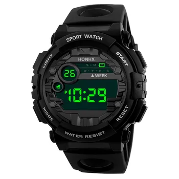 Sport Copii Ceas Militar în aer liber elev ceas Deșteptător moda Digital cu LED-uri Data Copii Băiat oră negru watchband FD3005