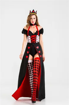 Cosplay Inima Rosie Regina Costum Halloween, Costum Vrajitoare Vampir Costum De Diavol