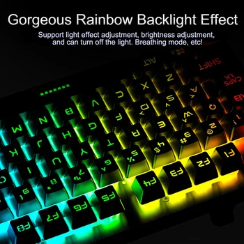 Oppselve Mecanice Tastatura LED Backlit Tastaturi USB 104 Taste de Sprijin 19 Cheie pentru a Lupta Fără Conflit Juca Jocul Tastaturi