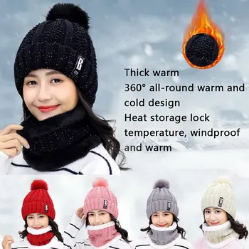 Balaclava Femei Tricotate Pălărie Eșarfă Capace Gât mai Cald Pălării de Iarnă Pentru Bărbați, Femei Chelioși Căciuli de Lână Cald Capac, 8 Culori