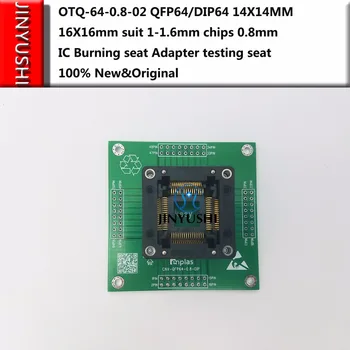 Opentop OTQ-64-0.8-02 QFP64/DIP64 ENPLAS 14*14MM 16*16mm costum de 1-1.6 mm chips-uri de 0,8 mm IC Ardere scaun Adaptor de testare Soclu pe standul de încercare