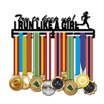 Medalia de umerase pentru Cursa de alergare medalie de afișare cuier alergi ca o fata medaliat pentru fata