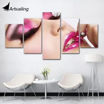 ArtSailing HD imprimare pictura salon de Coafură poze Manichiura 5 piese panza de artă înrămate salon de frumusete face până acasă decorare