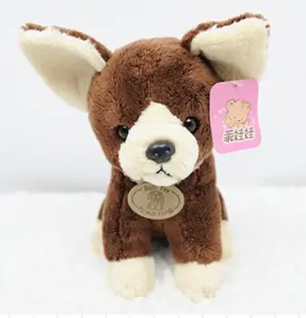 20 30 CM de Pluș Adorabil Chihuahua Schnauzer Câine de Companie Simulare Jucărie Animale de Desene animate drăguț moale realiste Câine festival de Crăciun