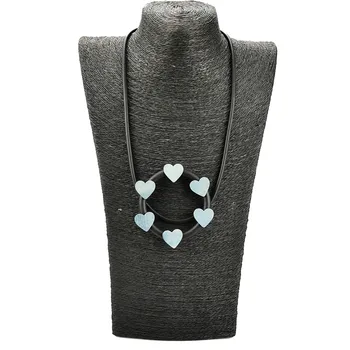 UKEBAY Nou Inima Pandantiv Coliere Pentru Femei Designer de Moda Handmade Colier Bijuterii de 2 Culori Boem Bijuterii de Nunta Cravată