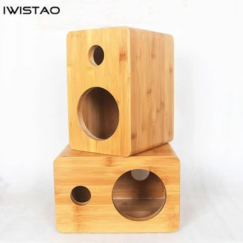 IWISTAO HIFI 5 Cm 2 Moduri de Vorbitor Gol Cabinet Inversat 1 Pereche Terminat Lemn de Bambus pentru Tub Amplificator