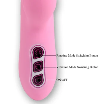 TOTUL Iepure 360 de Grade de Rotație G Spot Vibrator Penetrare Mare Electric vibrator Vibrator Pentru Femei Clitorisul Silicon Jucărie Sexuală