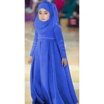 Musulmane Islamice Fata Rochie de Copii Rochii Lungi pentru Copii Pentru Fete Dress+Hijab Musulman 1 2 3 4 5 ani Copil Haine Copii Costum