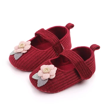 Primul Copil De Pietoni Copii De Îmbrăcăminte Pentru Sugari Copil Nou-Născut Băiat Fată Unisex Talpă Moale Crib Pantofi De Flori Tesatura De Bumbac Pantofi Prewalker