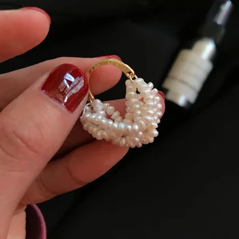Stuning Titan Adevarata Perla Care Pot Fi Stivuite Inele Femei Designer De Bijuterii Cocktail Rochie Uimitoare Cadou Trendy Boho Coreeană Japonia