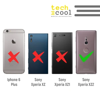 FunnyTech®Silicon de Caz pentru Sony Xperia XZ2 eu Logo-uri piloți