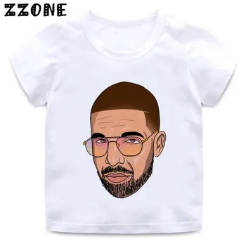 Băieți și Fete Celebru Cântăreț de Rap Drake Print T shirt pentru Copii Cool Haine Amuzante pentru Copii de Vara cu Maneci Scurte T-shirt,HKP5259
