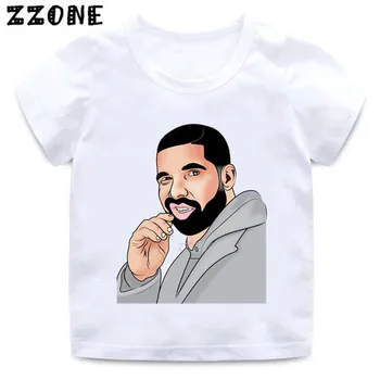Băieți și Fete Celebru Cântăreț de Rap Drake Print T shirt pentru Copii Cool Haine Amuzante pentru Copii de Vara cu Maneci Scurte T-shirt,HKP5259