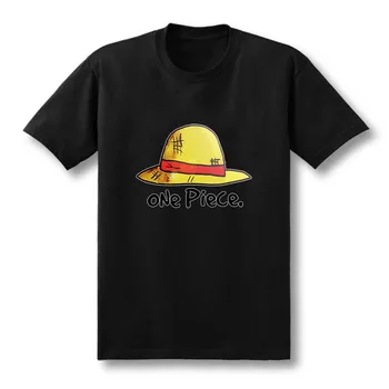 De Vânzare fierbinte Una Bucata T Shirt Mens Luffy Pălărie de Paie tricou Bumbac Normal O Gât Topuri Teuri Anime T-Shirt cu Maneci Scurte Dimensiune