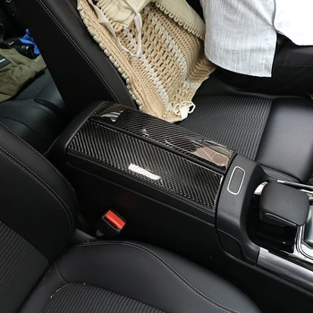 Interior de mașină din Fibra de Carbon Consola centrala Cotiera Cutie cu Capac Cadru Trim Accesorii Pentru Mercedes-Benz B GLB Clasa W247 X247 19-20
