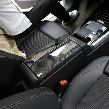 Interior de mașină din Fibra de Carbon Consola centrala Cotiera Cutie cu Capac Cadru Trim Accesorii Pentru Mercedes-Benz B GLB Clasa W247 X247 19-20