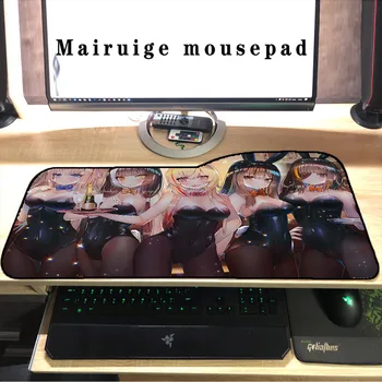 Iepurasul fata sexy anime RGB Mouse Pad Gamer Condus laptop bază de cauciuc Mouse-ul Mat cu Iluminare din spate și normal pentru Tastatura Birou Mat