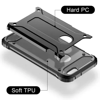 Lux Greu de Caz Pentru iPhone 5 5s se X Xs Caz Pentru iPhone 6 6s 7 8 Plus de Cazuri Capac Robust Proteja Negru Tpu Carcasa Silicon Om