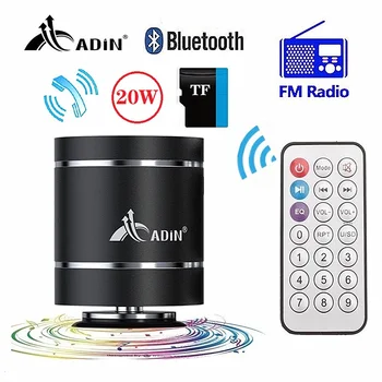 Adin Portabil Bluetooth Vibrații Boxe Cu Radio Fm, Telecomanda Mini Vibrator Difuzor Wireless Subwoofer Bass Speaker Pentru Telefon