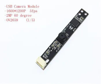 5 PIN USB2.0 Modulul Camerei foto de 2MP 5 CPS Senzor OV2659 Mini Camera de 60 de grade Cu Standard UVC Protocol