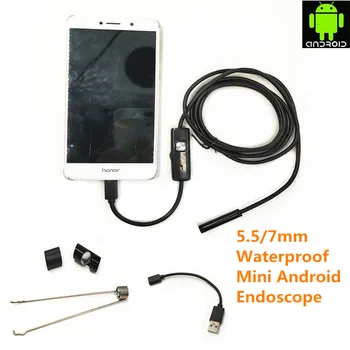 5.5/7mm Impermeabil Mini Android Endoscop USB Sârmă Șarpe Tub de Inspecție Borescope Compatibil pentru Smartphone Android PC