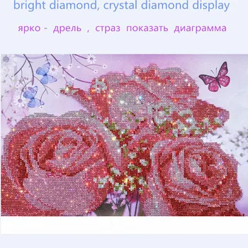 2017 5D DIY diamant Pictura flori cruciulițe diamant broderie broderie flori diamante pictura perete decor acasă