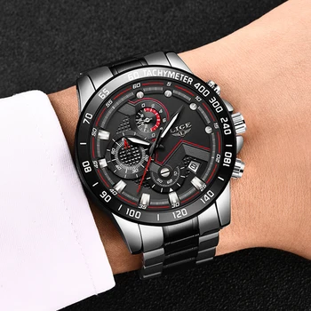 LIGE Moda pentru Bărbați Ceasuri de Top de Brand de Lux Ceas Multifunctional Bărbați Impermeabil Data Ceas Sport Cuarț Ceasuri Relogio Masculino