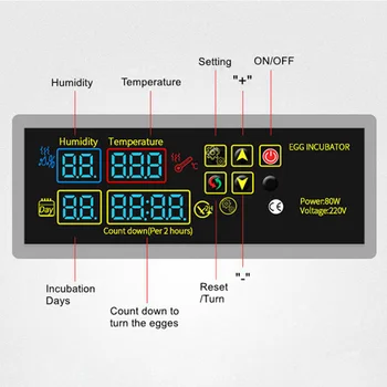 DIY Termostat comandat prin Higrostat de Reglementare pentru Egg Incubator de Casă Incubare la Temperatura Umiditate Controler cu Ventilator